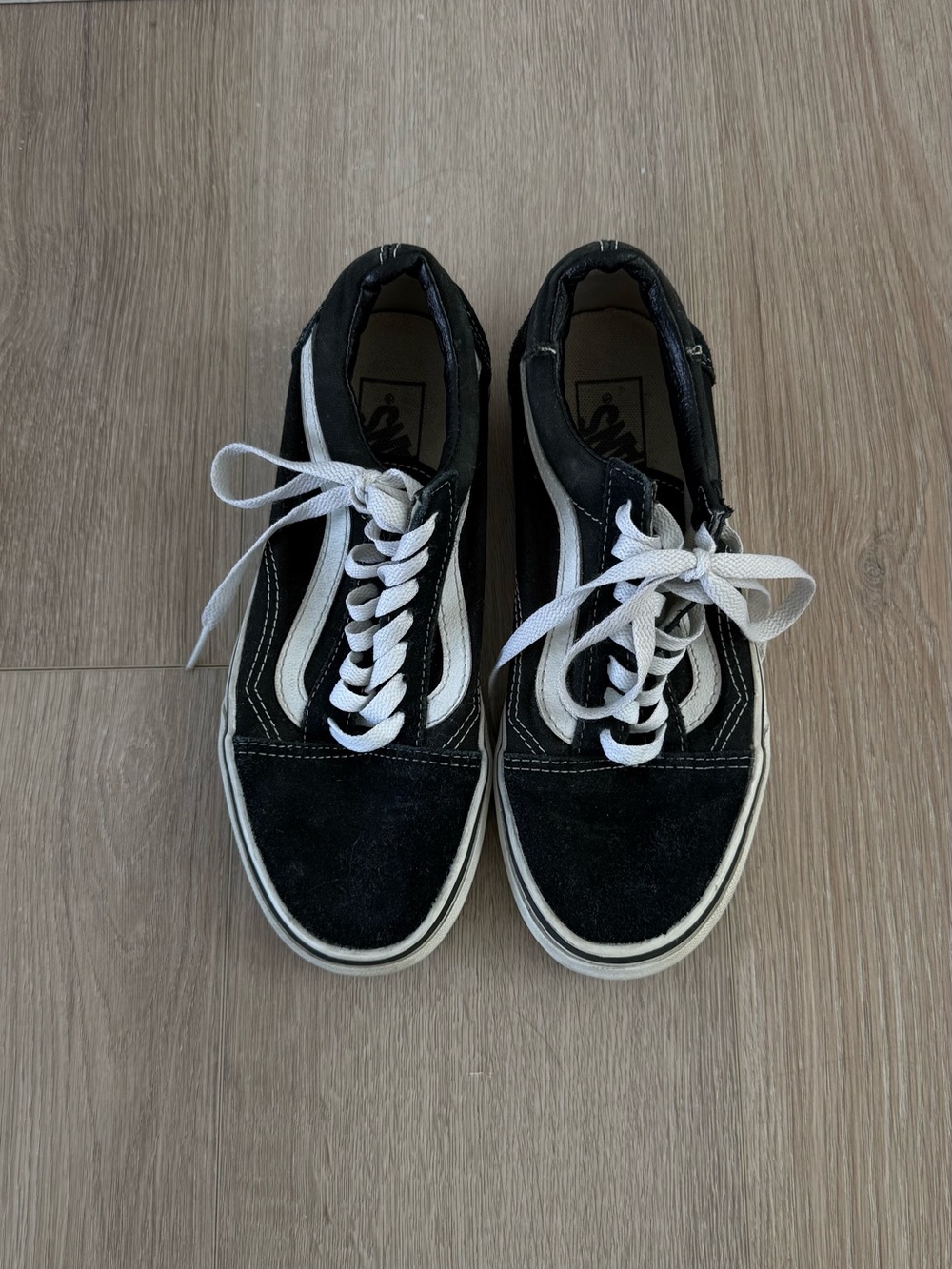 Vans Black and White Old Skool Low-Top Sneakers